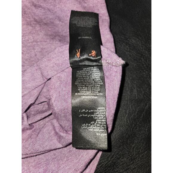 Ted Baker London Polo Shirt Men 3 Purple Pattern Collared Old Money Golf Artsy - Picture 9 of 9